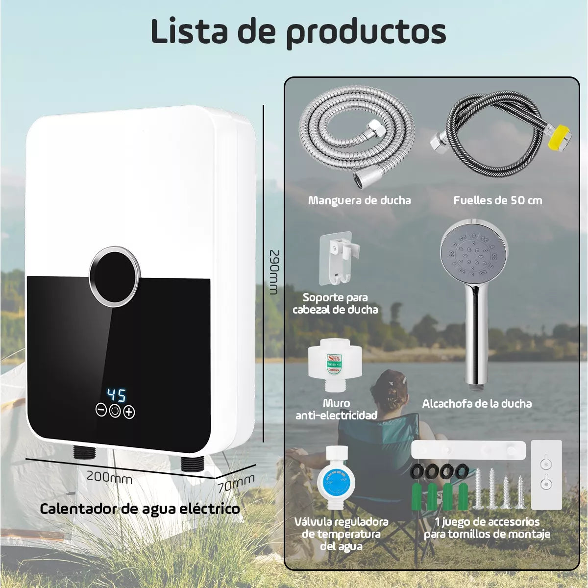 🚿♨️Calentador Portátil Digital♨️🛁